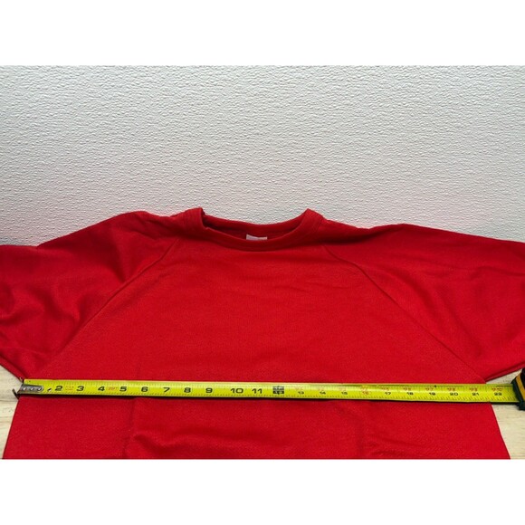 Vtg Alore Womens Short Sleeve Red Sweatshurt Fleece Inside Size: L - Picture 6 of 7